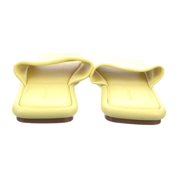 Robert CLERGERIE Paris Yellow Leather Slides Mule US 6 NEW - Picture 4 of 5